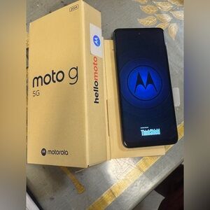 Never Used 2024 5G Grey Motorola Moto G Smartphone Cell Phone with Accessories